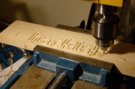 First CNC-controlled cuts on the mill